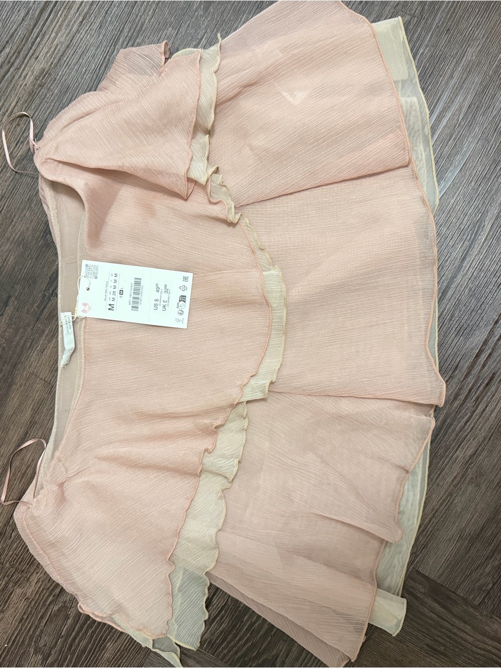 Zara Blush Pink Spaghetti Strap Camisole & Skirt Set - Picture 7 of 11
